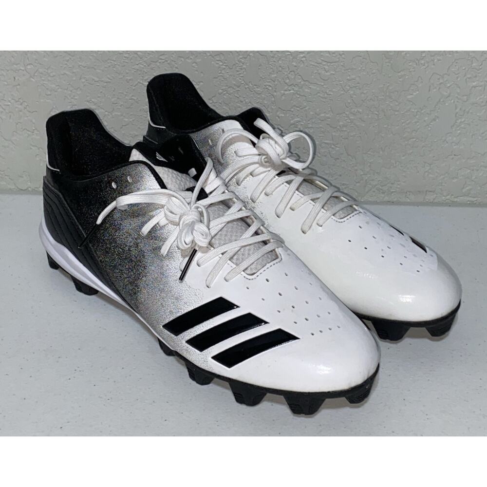Adidas Icon 4 MD Baseball Cleats Men's Size‎ 13 Black White G26695 NEW NWOT